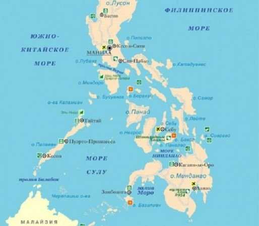 Филиппины на карте мира