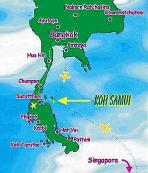 остров самуи на карте тайланда