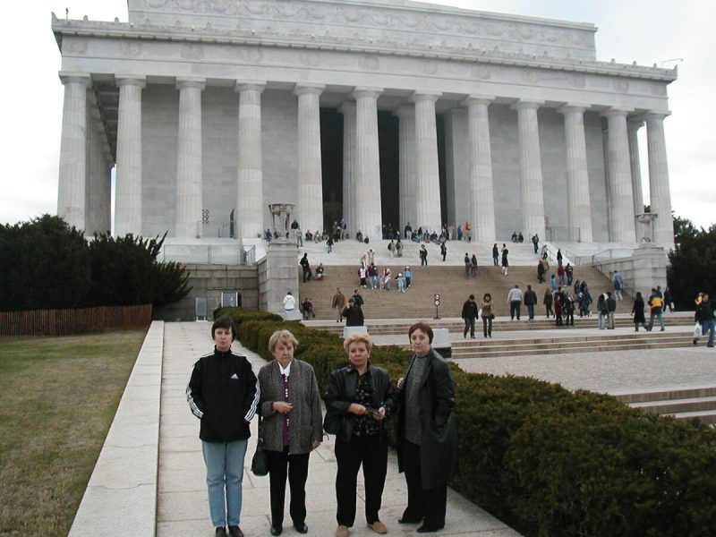 Перед мемориалом А.Линкольна