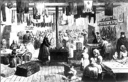 Временные кварталы для немцев Поволжья в центре Канзаса, 1875 